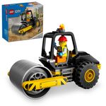 LEGO-City-60401-Rullo-Compressore-Set-di-Costruzioni-Giocattolo-per-Bambini-di-5--Anni-Veicolo-da-Cantiere-con-Operaio-Edile