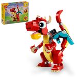 LEGO-Creator-31145-3in1-Drago-Rosso-Giochi-per-Bambini-di-6--Anni-Action-Figure-Ricostruibile-in-Pesce-e-Fenice-Giocattolo