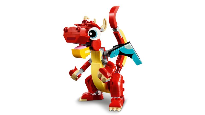 LEGO-Creator-31145-3in1-Drago-Rosso-Giochi-per-Bambini-di-6--Anni-Action-Figure-Ricostruibile-in-Pesce-e-Fenice-Giocattolo