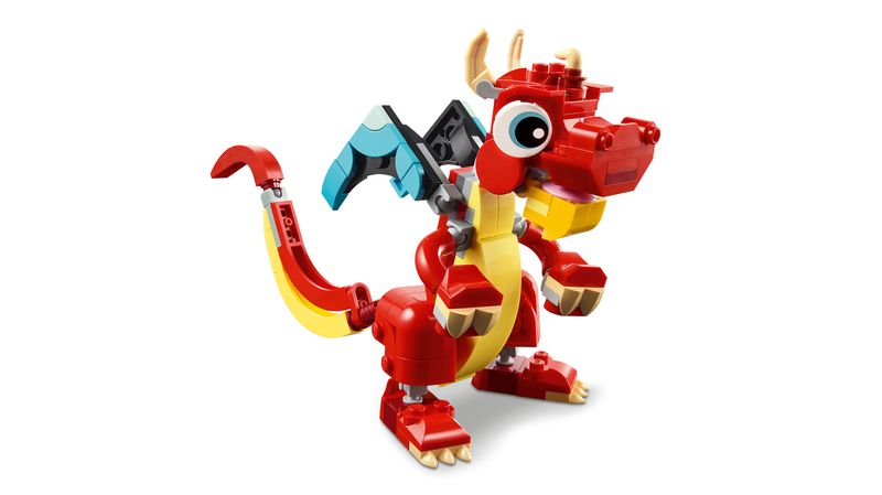 LEGO-Creator-31145-3in1-Drago-Rosso-Giochi-per-Bambini-di-6--Anni-Action-Figure-Ricostruibile-in-Pesce-e-Fenice-Giocattolo