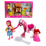 Giocoscuolaregalo Bambola con Cavallo Set Bambola Equitazione Bambola Cavallerizza Playset Bambola