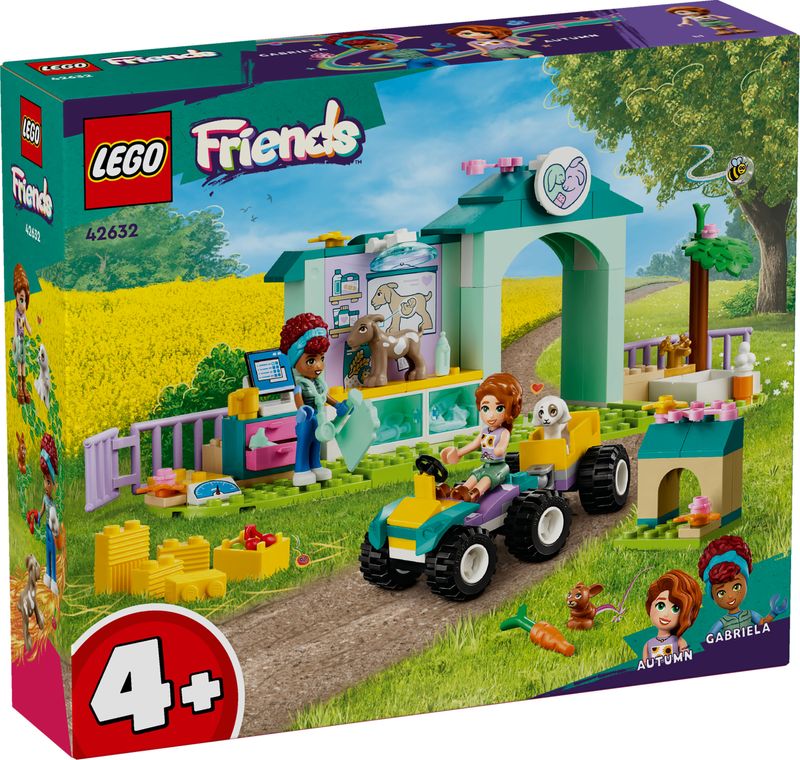 LEGO-Friends-42632-La-Clinica-Veterinaria-degli-Animali-della-Fattoria-Giochi-Bambini-4--con-Personaggi-e-Trattore-Giocattolo