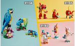 LEGO-Creator-31145-3in1-Drago-Rosso-Giochi-per-Bambini-di-6--Anni-Action-Figure-Ricostruibile-in-Pesce-e-Fenice-Giocattolo