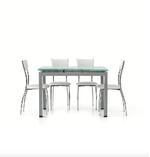 Konte.Design-Tavolo-Rapallo-in-metallo-grigio-e-piano-in-vetro-bianco-allungabile-110x70cm