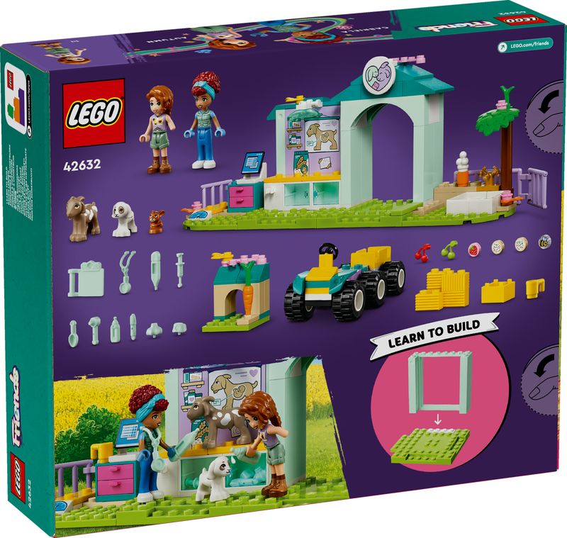 LEGO-Friends-42632-La-Clinica-Veterinaria-degli-Animali-della-Fattoria-Giochi-Bambini-4--con-Personaggi-e-Trattore-Giocattolo