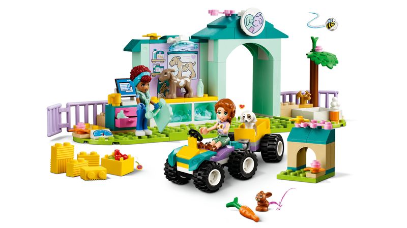 LEGO-Friends-42632-La-Clinica-Veterinaria-degli-Animali-della-Fattoria-Giochi-Bambini-4--con-Personaggi-e-Trattore-Giocattolo