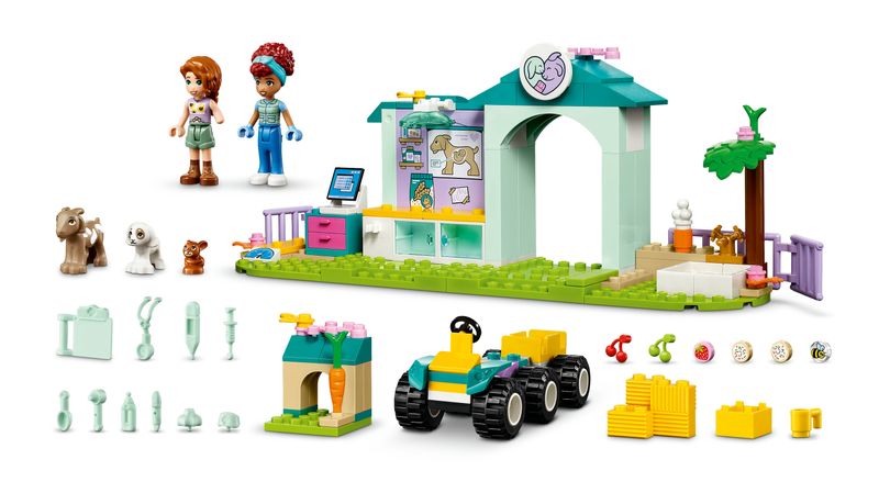 LEGO-Friends-42632-La-Clinica-Veterinaria-degli-Animali-della-Fattoria-Giochi-Bambini-4--con-Personaggi-e-Trattore-Giocattolo