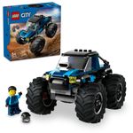 LEGO-City-60402-Monster-Truck-Blu-Veicolo-Giocattolo-Fuoristrada-Giochi-per-Bambini-di-5--Anni-con-Minifigure-del-Pilota