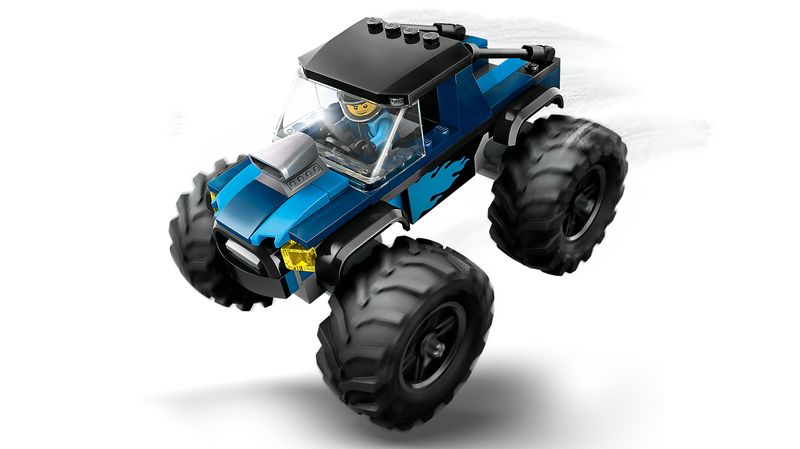 LEGO-City-60402-Monster-Truck-Blu-Veicolo-Giocattolo-Fuoristrada-Giochi-per-Bambini-di-5--Anni-con-Minifigure-del-Pilota