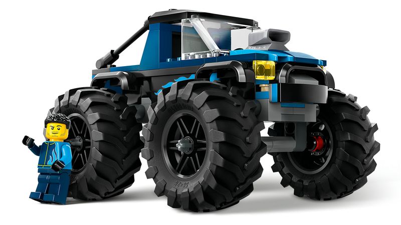 LEGO-City-60402-Monster-Truck-Blu-Veicolo-Giocattolo-Fuoristrada-Giochi-per-Bambini-di-5--Anni-con-Minifigure-del-Pilota