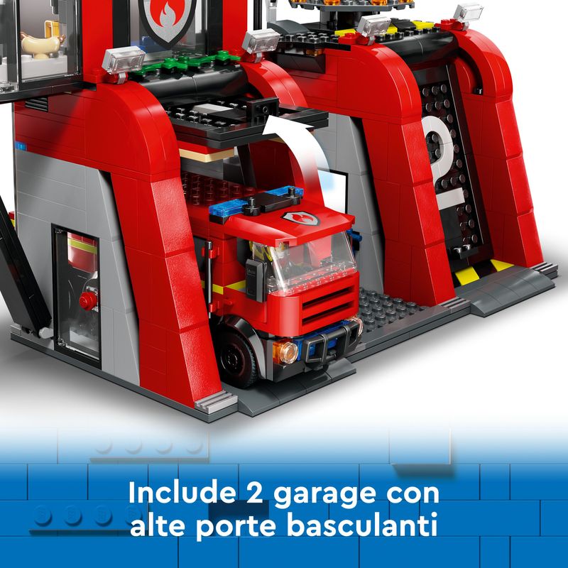 LEGO-City-60414-Caserma-dei-Pompieri-e-Autopompa-con-Camion-Giocattolo-6-Minifigure-Cane-e-Accessori-Gioco-per-Bambini-6-