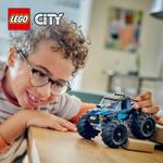 LEGO-City-60402-Monster-Truck-Blu-Veicolo-Giocattolo-Fuoristrada-Giochi-per-Bambini-di-5--Anni-con-Minifigure-del-Pilota