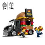 LEGO-City-60404-Furgone-degli-Hamburger-Giocattolo-Veicolo-per-Bambini-5--Anni-Camion-Food-Truck-con-Accessori-e-2-Minifigure