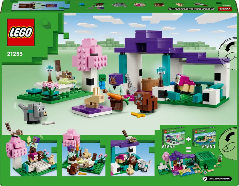 LEGO-Minecraft-21253-Il-Santuario-degli-Animali-Giocattolo-per-Bambini-e-Fan-di-7--Anni-con-Bioma-delle-Pianure-e-Personaggi