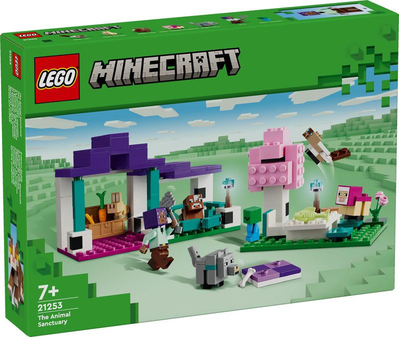 LEGO-Minecraft-21253-Il-Santuario-degli-Animali-Giocattolo-per-Bambini-e-Fan-di-7--Anni-con-Bioma-delle-Pianure-e-Personaggi