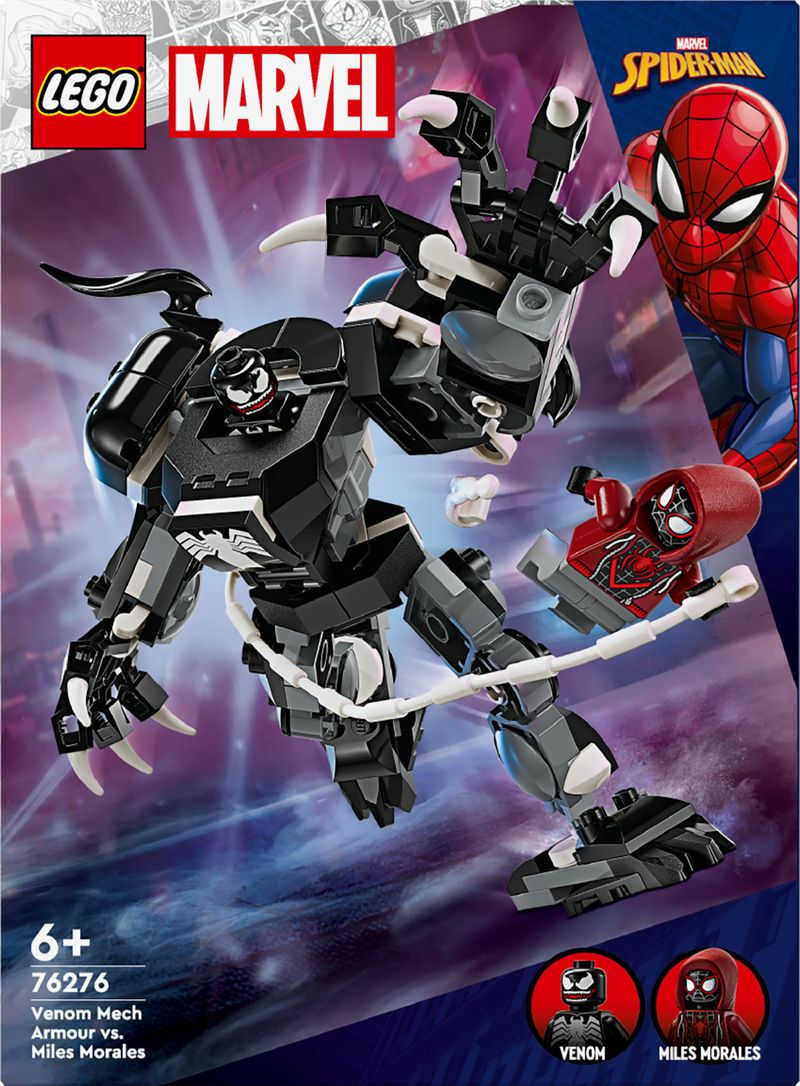 LEGO-Marvel-76276-Mech-di-Venom-vs.-Miles-Morales-Giocattolo-Action-Figure-per-Bambini-6--Anni-con-Minifigure-di-Spider-Man