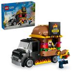 LEGO-City-60404-Furgone-degli-Hamburger-Giocattolo-Veicolo-per-Bambini-5--Anni-Camion-Food-Truck-con-Accessori-e-2-Minifigure