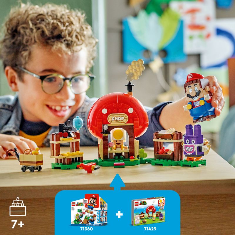 LEGO-Super-Mario-71429-Pack-di-Espansione-Ruboniglio-al-Negozio-di-Toad-Giochi-per-Bambini-7--Anni-con-2-Personaggi-Giocattolo