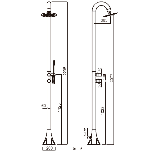 Doccia-In-Acciaio-Inox-Nautico-316l-Sined-Inox-Luna-Oro-Ingressi-Per-Acqua-Calda-e-Fredda-Ideale-Per-Installazioni-Esterne-o-Per-Il-Bagno-Di-Casa