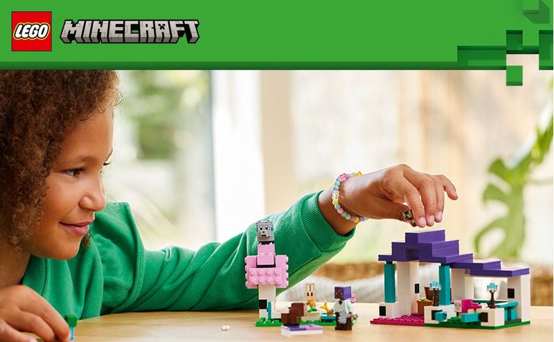 LEGO-Minecraft-21253-Il-Santuario-degli-Animali-Giocattolo-per-Bambini-e-Fan-di-7--Anni-con-Bioma-delle-Pianure-e-Personaggi