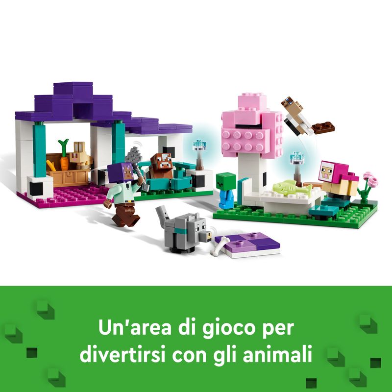 LEGO-Minecraft-21253-Il-Santuario-degli-Animali-Giocattolo-per-Bambini-e-Fan-di-7--Anni-con-Bioma-delle-Pianure-e-Personaggi