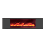 Sined Mobile Completo Meda 108 Mobile In Legno Antracite e Caminetto Elettrico Da 1500w Telecomando