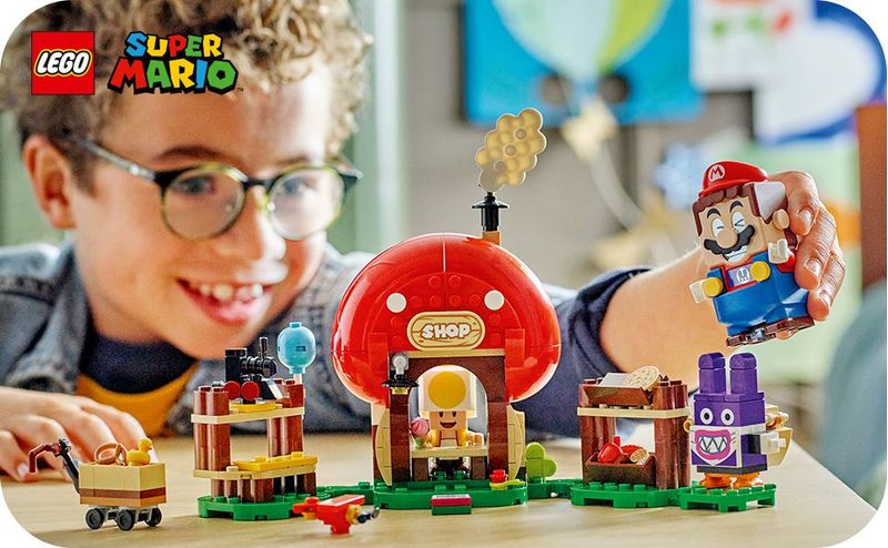 LEGO-Super-Mario-71429-Pack-di-Espansione-Ruboniglio-al-Negozio-di-Toad-Giochi-per-Bambini-7--Anni-con-2-Personaggi-Giocattolo