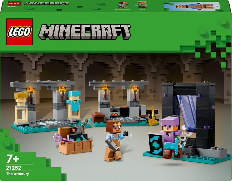 LEGO-Minecraft-21252-L-Armeria-con-Personaggio-Alex-Accessori-e-Armi-Giocattolo-per-Bambini-di-7--Anni-e-Fan-del-Videogioco