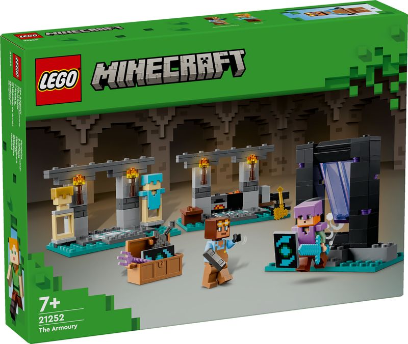 LEGO-Minecraft-21252-L-Armeria-con-Personaggio-Alex-Accessori-e-Armi-Giocattolo-per-Bambini-di-7--Anni-e-Fan-del-Videogioco