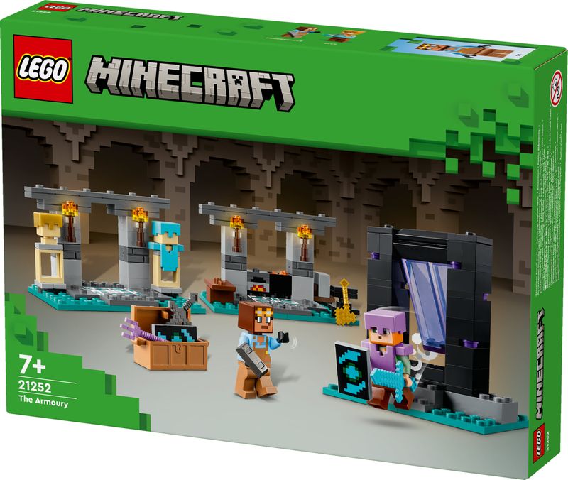 LEGO-Minecraft-21252-L-Armeria-con-Personaggio-Alex-Accessori-e-Armi-Giocattolo-per-Bambini-di-7--Anni-e-Fan-del-Videogioco