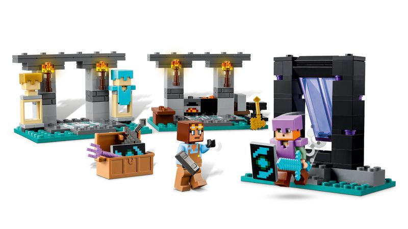 LEGO-Minecraft-21252-L-Armeria-con-Personaggio-Alex-Accessori-e-Armi-Giocattolo-per-Bambini-di-7--Anni-e-Fan-del-Videogioco