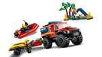 LEGO-City-60412-Fuoristrada-Antincendio-e-Gommone-di-Salvataggio-Camion-dei-Pompieri-Giocattolo-Giochi-per-Bambini-5--Anni