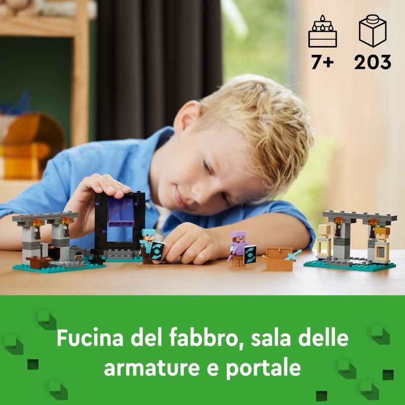 LEGO-Minecraft-21252-L-Armeria-con-Personaggio-Alex-Accessori-e-Armi-Giocattolo-per-Bambini-di-7--Anni-e-Fan-del-Videogioco