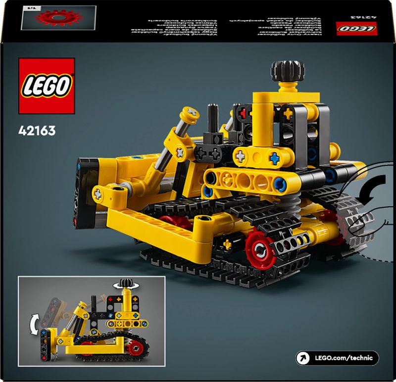 LEGO-Technic-42163-Bulldozer-da-Cantiere-Giochi-per-Bambini-e-Bambine-di-7--Anni-Regalo-per-Amanti-dei-Veicoli-Giocattolo