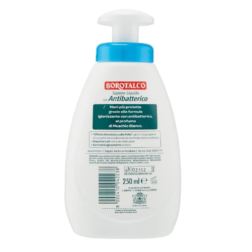 Borotalco-sapone-con-antibatterico-igienizzante-al-muschio-bianco-12-flaconi-da-250-ml-ciascuno