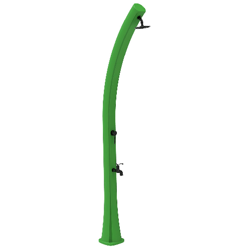 Starmatrix Rio Doccia Solare Curva In Polietilene Altezza 226 Cm Serbatoio 25 l Lavapiedi Verde
