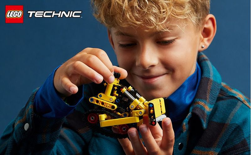 LEGO-Technic-42163-Bulldozer-da-Cantiere-Giochi-per-Bambini-e-Bambine-di-7--Anni-Regalo-per-Amanti-dei-Veicoli-Giocattolo