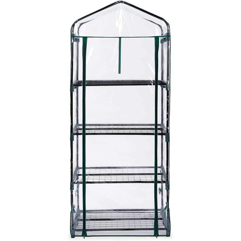 Serra-in-Acciaio-160-cm-per-Piante-Copertura-in-PVC-da-Giardino-o-Balcone