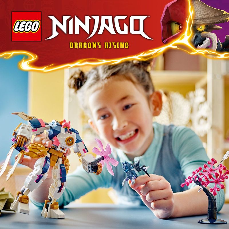 LEGO-NINJAGO-71807-Mech-Elemento-Tech-di-Sora-Giochi-per-Bambini-7--Anni-Action-Figure-Snodabile-e-2-Minifigure-Regalo-Ninja