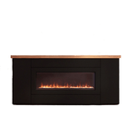 Sined Mobile Completo Desio 108 Mobile In Legno Con Caminetto Elettrico Da 1500w Telecomando Nero Il