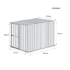 Box-in-Acciaio-Zincato-175x307cm-x-h1.82m---95KG---54mq-casetta-lamiera-attrezzi---BIANCO