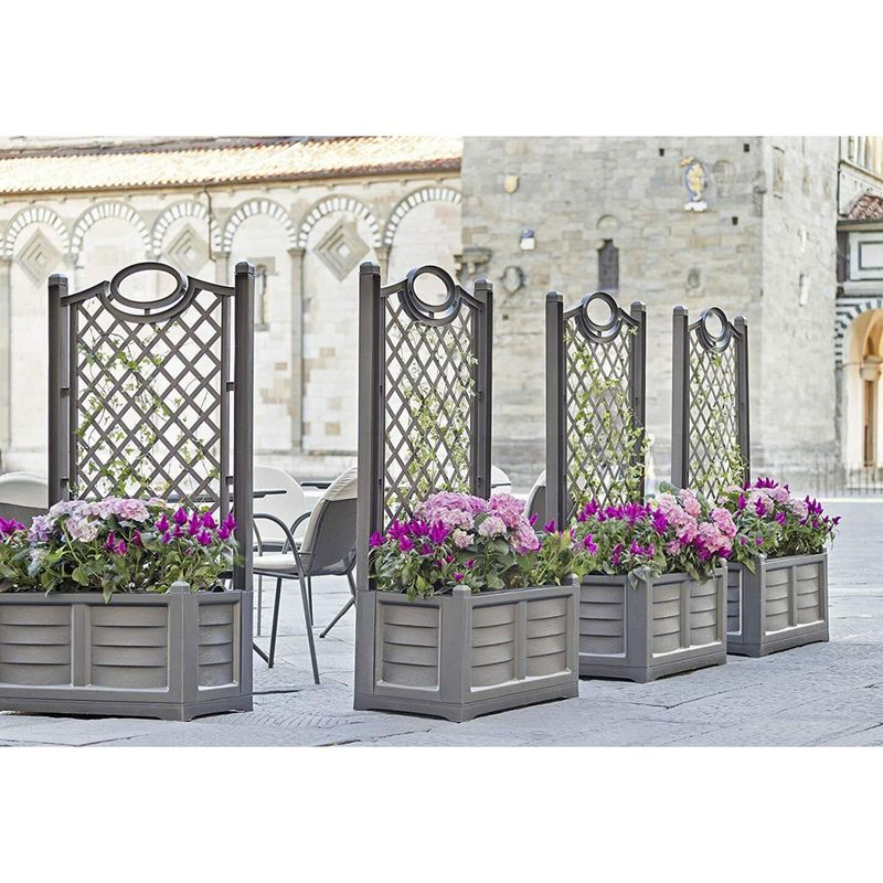 Fioriera-in-Resina-80x42-con-Grigliato-Spalliera-Antracite-da-Balcone