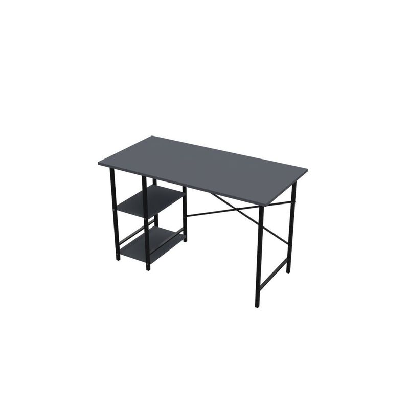 Scrivania-Antracite-120x60-cm-Legno-Truciolare-e-Metallo-per-Camera