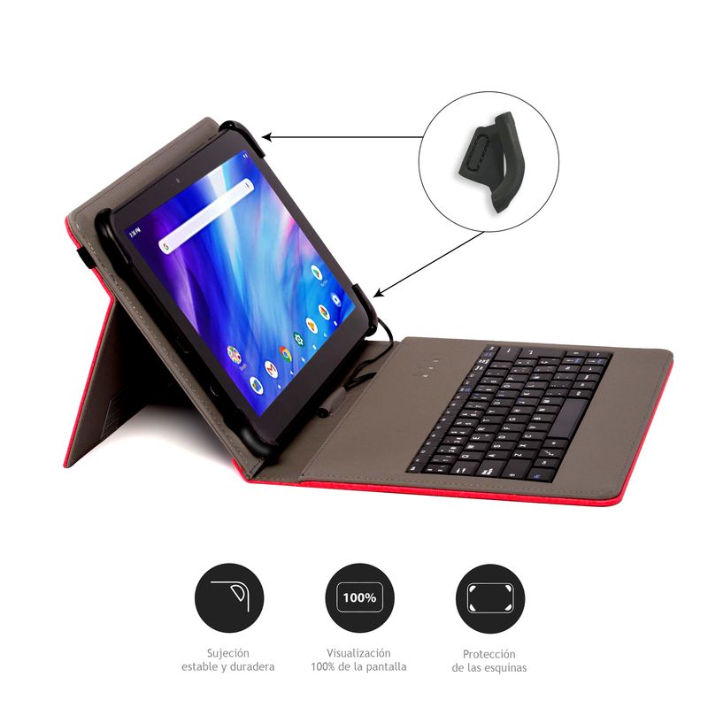 Nilox-NXFU002-custodia-per-tablet-265-cm--10.4--Custodia-a-fondina-Rosso