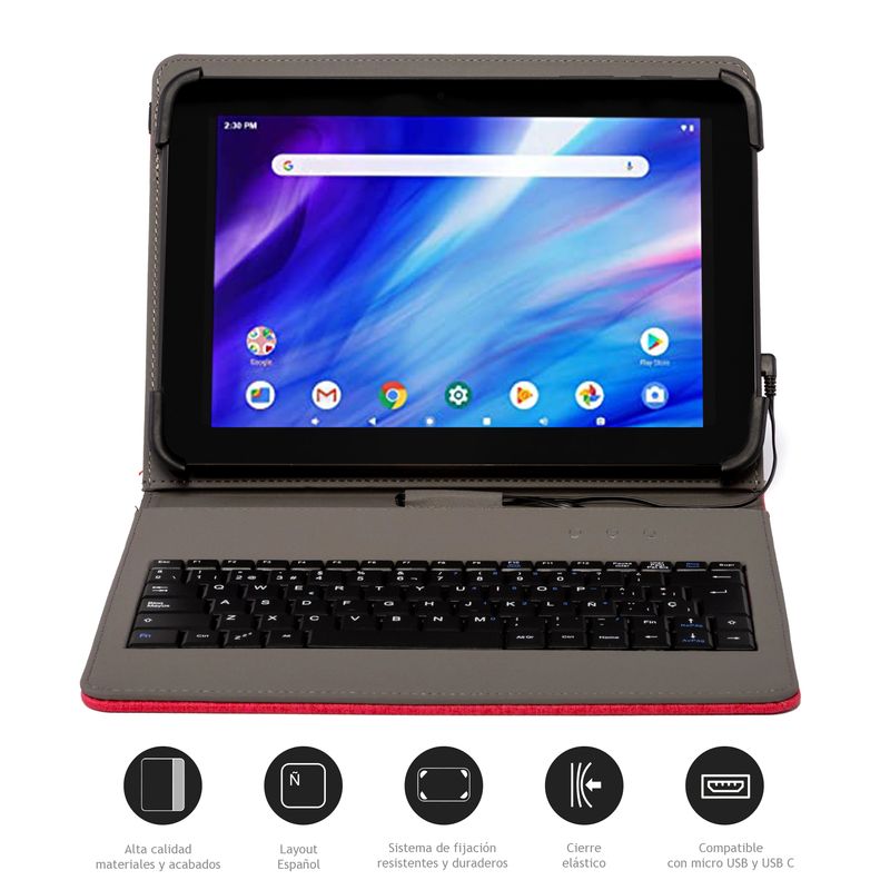 Nilox-NXFU002-custodia-per-tablet-265-cm--10.4--Custodia-a-fondina-Rosso