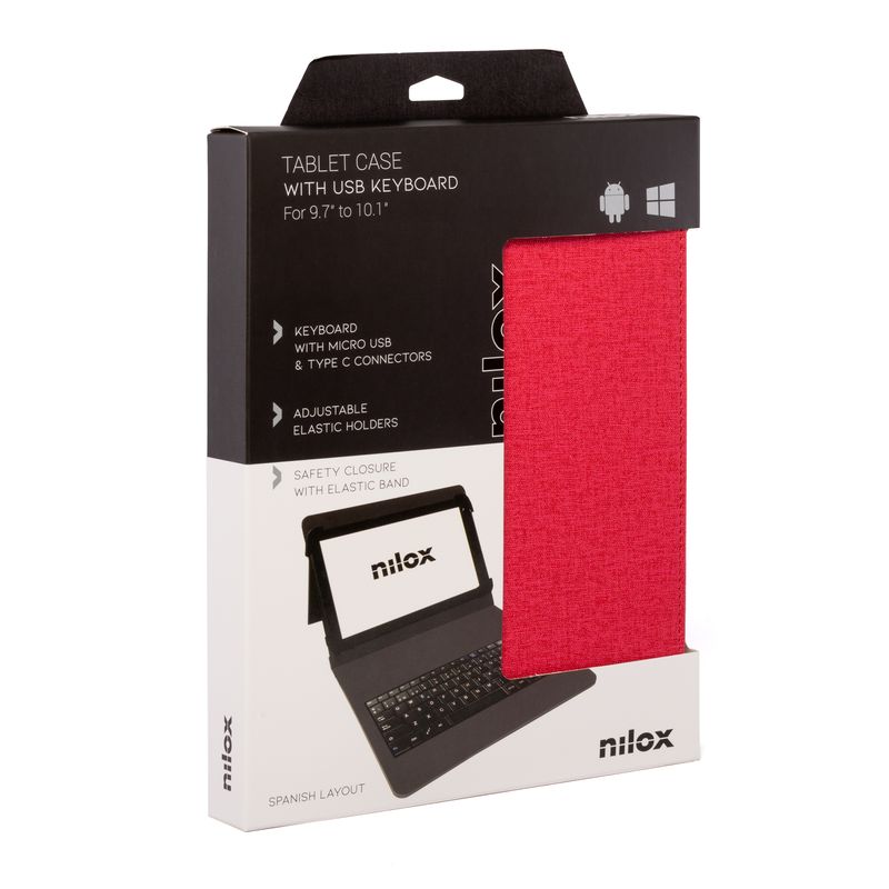 Nilox-NXFU002-custodia-per-tablet-265-cm--10.4--Custodia-a-fondina-Rosso