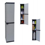 Armadio in PVC per Esterno Modulare con Ripiani da Balcone Giardino