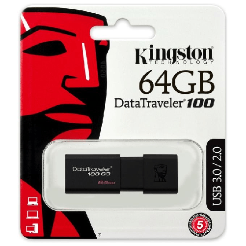 Kingston-Technology-DataTraveler-100-G3-unita-flash-USB-64-GB-USB-tipo-A-3.2-Gen-1--3.1-Gen-1--Nero