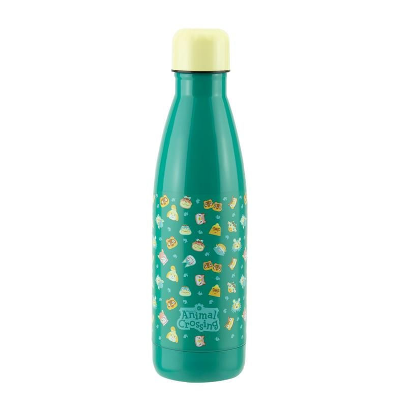 Paladone-Animal-Crossing-Metal-Water-Bottle-Uso-quotidiano-460-ml-Acciaio-inossidabile-Colore-acqua