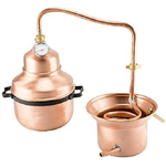 Distillatore Alambicco in Rame 3 Litri Modello a Serpentina e con Manici